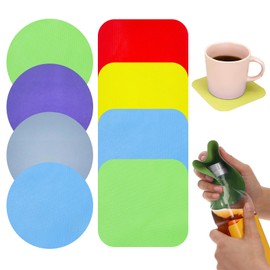 Non-Slip Rubber Jar Opener Pad 8pcs - Easy Grip Kitchen Tool for Opening Lids, Cans & Bottles - Ideal for Arthritis & Weak Hands