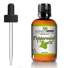 Pure Peppermint Essential Oil, Pure and Natural, Huge 4oz Glass Bottle