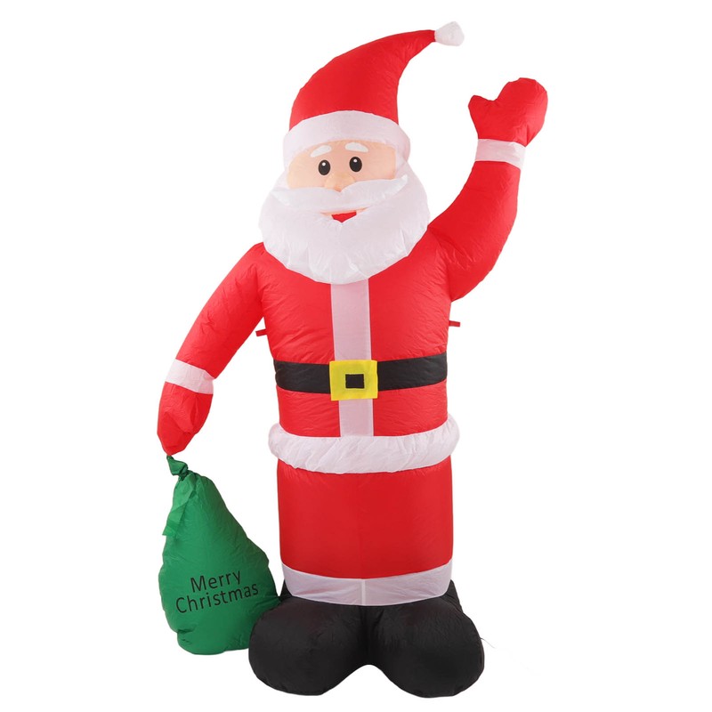Inflatable Santa Decoration Built in LED Light Waterproof Inflatable Bag