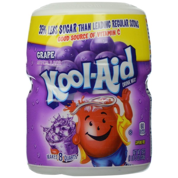 Kool-aid Grape Mix 19 Oz Container (2 Pack)