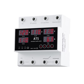Automatic Transfer Switch,Automatic Switching Between Utility Power、Generator and Inverter,Overcurrent Protection,Overvoltage and undervoltage Protection,63A