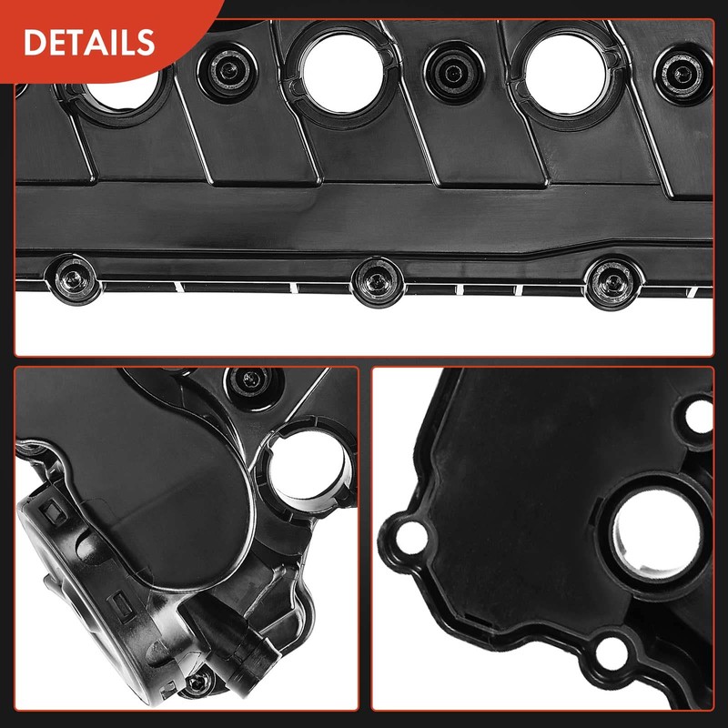 A-Premium Engine Valve Cover, with Gasket & Bolts, Compatible with