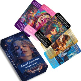 sishui Law of Attraction Oracle Cards: Beginner-Friendly Tarot Cards Deck for Daily Guidance, Energy Alignment, & Soul Growth, 78 Modern Tarot Cards
