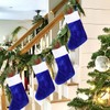 CCINEE Blue Christmas Stockings, 6pcs 18 Inches Tall Blue Design