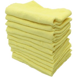 Nakamura Face Towels, Color Towels, Commercial Use, Specialty, Pack of 12, 100% Cotton, 200 Momme, Approx. 2.2 oz (62.5 g), Yellow, 31.5 x 13.2 inches (80 x 33.5 cm)