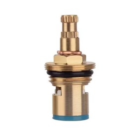 Faucet Ceramic Cartridge Valve, G1/2" Brass Tap Ceramic Disc Cartridges Replacement for Hot Cold Water (Type H1- H49mm)