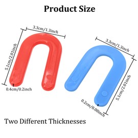 200 Pack Horseshoe Shims Tile Spacers 1/8 Inch, 1/16 Inch U Shaped Plastic Shims for Leveling (Red, Blue)