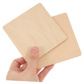 Operitacx Set of 10 Unfinished Wood Planks 100mm x 10 for Woodworking and Decor Projects