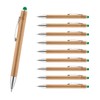 WPRO Bamboo Ballpoint Pen with Touch Pen Set of 10
