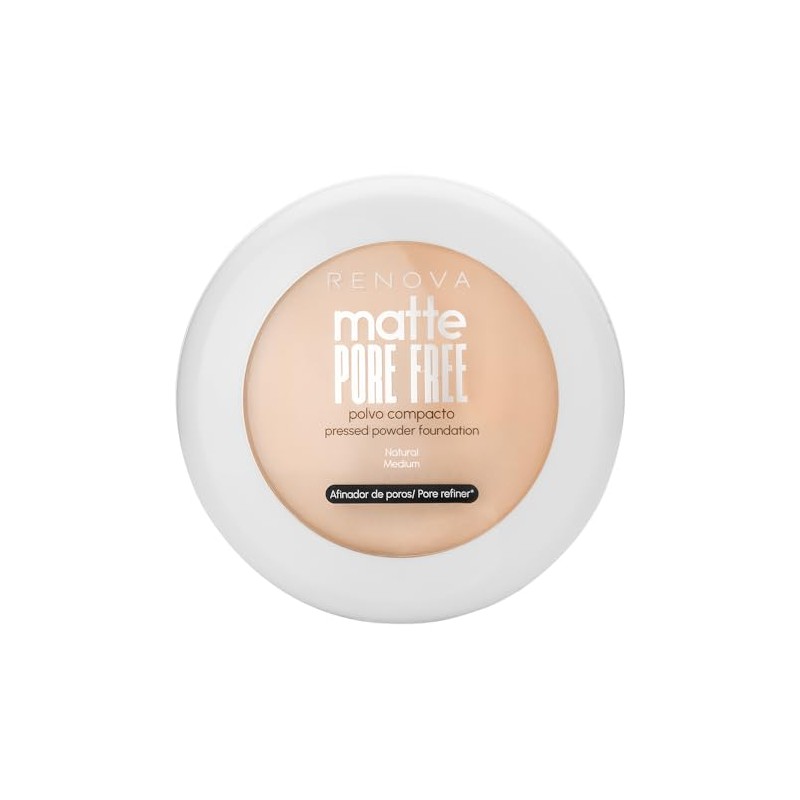 Renova Maquillaje En Polvo Pore Free Medium Natural 10.5g