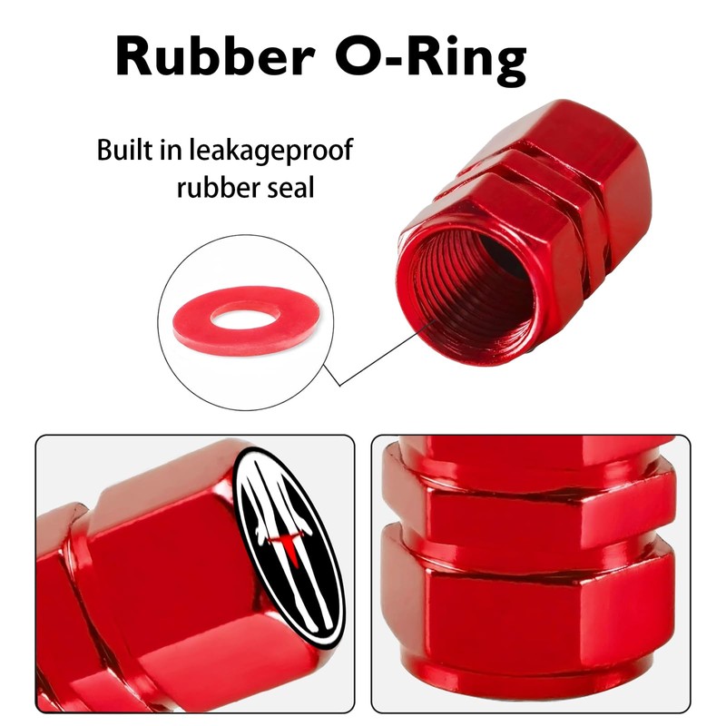 Tire Valve Stem Caps Funny Car Accessories 4-Pack-Aluminum Alloy Rust-Proof