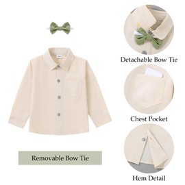 WESIDOM Toddler Boy Clothes Suit Formal Dress Shirt+Bowtie+Vest+Boutonniere+Suspender Pants Boys Gentleman Outfits Set