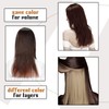 Benehair Clip in Hair Extensions Real Human Hair Bayalage Brown
