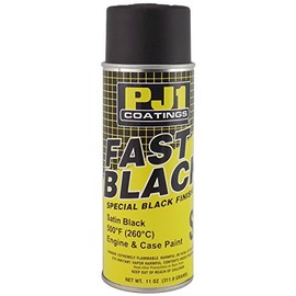 PJ1 16-SAT Satin Black Black Satin Engine Spray Paint (Aerosol), 12 oz