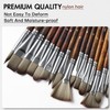 25 Pieces Paint Brush Set, Artist Professional Series, Synthetic Acrylic