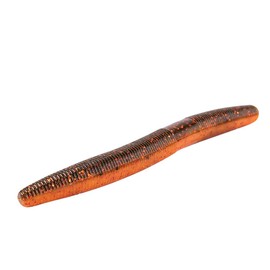 Yamamoto Senko Worm, 4", 10pk, Watermelon with Copper Flake & Orange with Red Flake
