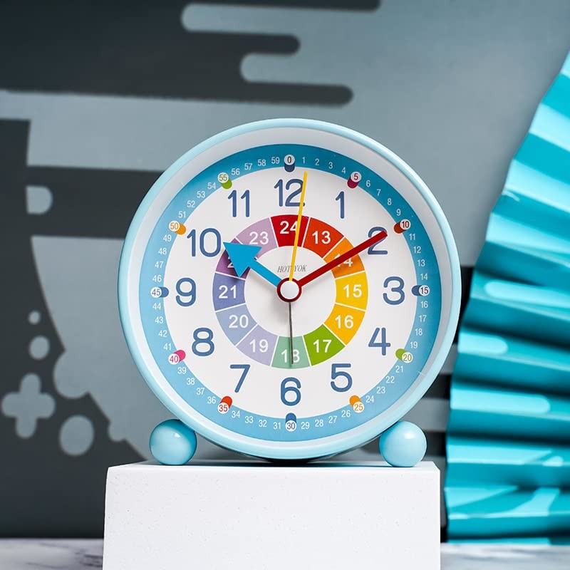 HOTIYOK Alarm Clock, Educational Clock, Children Learning Clock, Analog Clock,