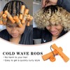 Riseety Cold Wave Perm Rods For Long Hair,40PCS Orange Plastic