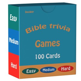 Docdeer Bible Trivia Board Games Cards for Adults and Family, Great Christian Gift for Bible Study