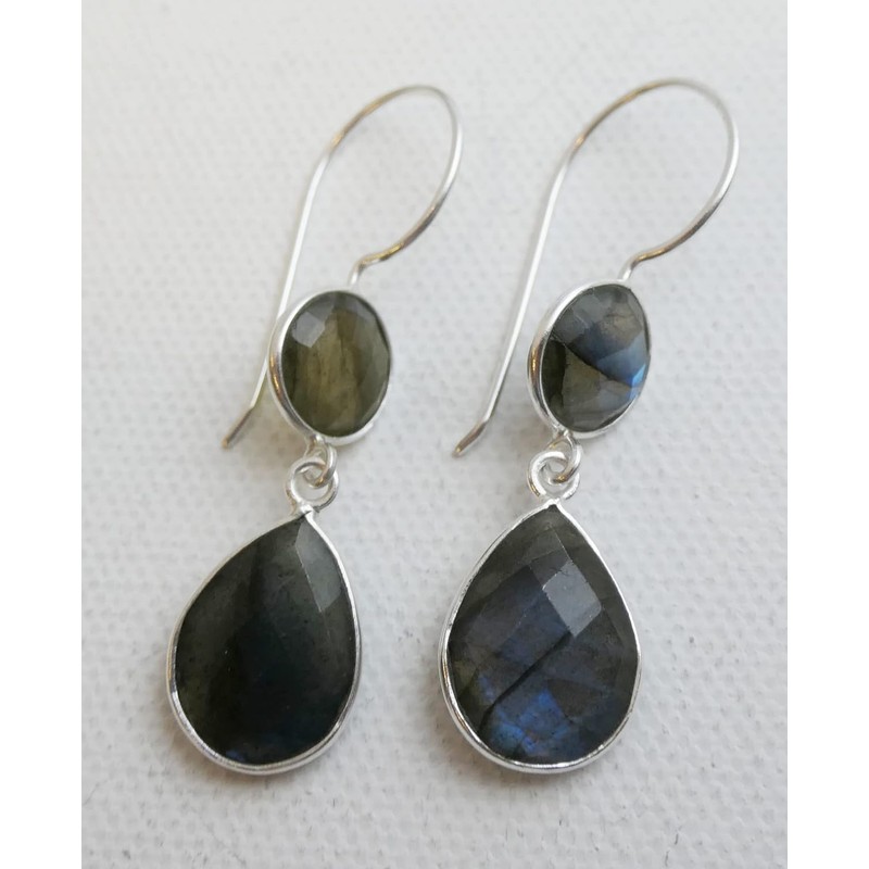 Labradorite Sterling Silver Earrings