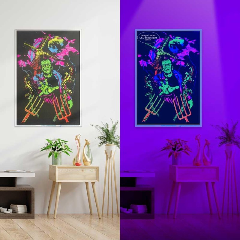 Frankenstein Monster - Blacklight Poster - Laminated - 23.5" x