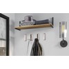 SYZOW Folding Coat Hooks, 4PCS Black Wall Hooks for Hanging