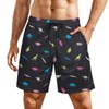Feorafei Men's Quick-Dry Swimming Trunks 7 Inch with Compression Liner