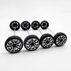 30PCS Toy Car Wheels 2mm Dia Shaft Plastic Wheels with