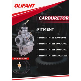 OILFANT Carburetor For Yamaha TTR 125 2000-2007 TTR125 TTR125L TTR125E TTR125LE