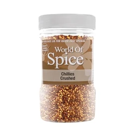 World of Spice Dried Crushed Chilli Flakes 285g Catering Size Jar – Premium 100% Natural Hot and Spicy Seasoning for Cooking - Home Cooks, Professional Chefs & Commercial Kitchens
