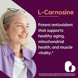 L-Carnosine 500 mg – sin rellenos – sin estearatos, 240 cápsulas