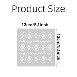 32 PCS Sashiko Stencil Kit, 5.1 x 5.1 Inch Plastic Geometric Sashiko Pattern Template Drawing Line Embroidery Pattern for Sewing Hand Quilting and Embroidery