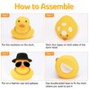 wonuu Car Accessory, Yellow Rubber Duck Decoration with Sun Hat,