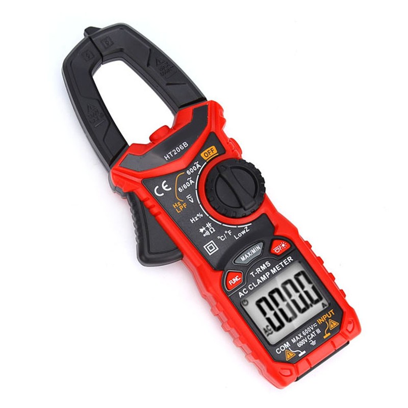 HT206 AC/DC Mini Digital Clamp Meter For Measuring Voltage AC
