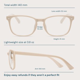 Gaoye Blue Light Blocking Glasses - Fashion Square Fake Eyeglasses, Anti UV Ray Computer Gaming Glasses, Blue Blockers Glasses for Women/Men (Light Coffee)