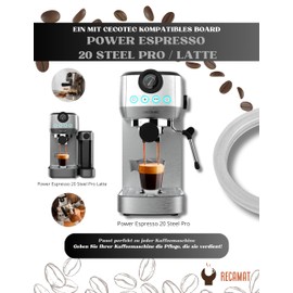 RECAMAT® Dichtungsring für Kaffeemaschine – Hochtemperaturbeständiger Silikon-Ersatz – Kompatibel mit Cecotec Power Espresso 20 Steel Pro & Pro Latte