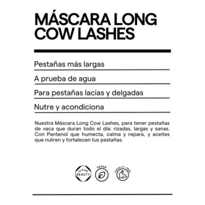 Sarelly Sarelly- Mascara De Pestañas Waterproof Long Cow Lashes -
