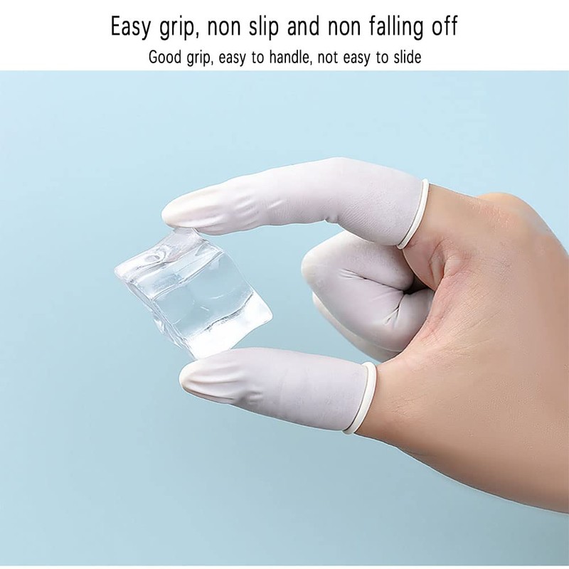 200 Count Latex Finger Cots, Disposable Fingertips Protector Finger Covers,