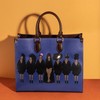 Pardon My Fro Tribe Blue, Faux Pebbled Leather Tote Bag,