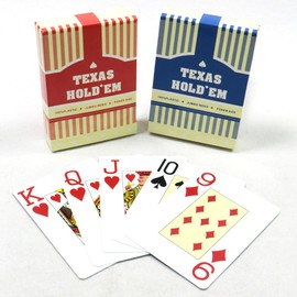 Playing Cards 2 Pack - Waterproof Plastic Cards for Adults & Kids, 2 Decks Professional Set, Red & Blue, Jumbo Index, Poker Size for Texas Hold'em