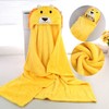 Hilmocho Baby Hooded Bath Towel Newborn Wrap Blanket with Hood