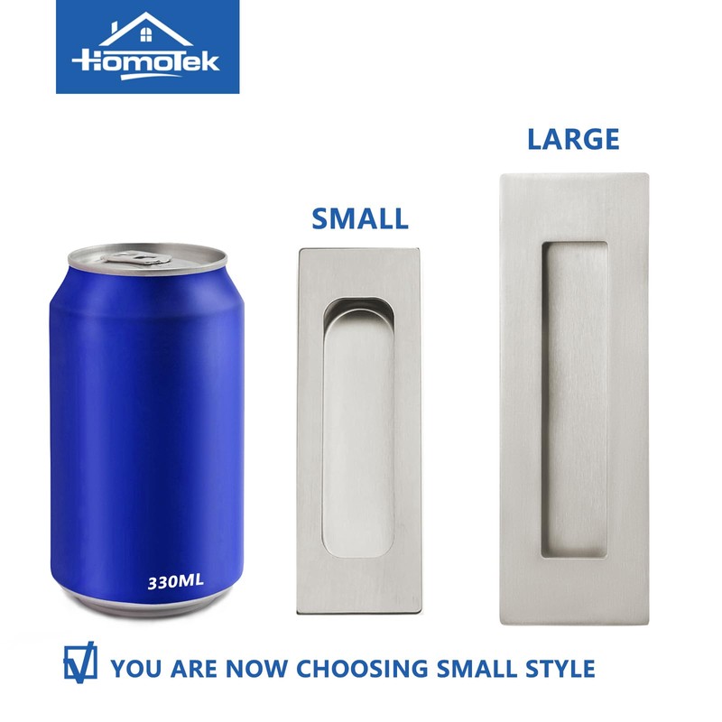 HOMOTEK 4 Pack 120mm Flush Sliding Closet Door Pulls, Recessed