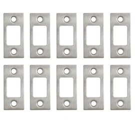 SUMBIN 10 Pack Standard Door Strike Plate for Deadbolt Door Lock Latch Restorer Spacer Replacement Door Frame Repair Polish Finish