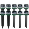 Mole Repellent Solar Powered 10 Pack,Snake Repellent Ultrasonic Vole Snake