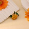 Rhinestone Pumpkin Maple Leaf Brooch Pin for Women,Thanksgiving Fall Pearl