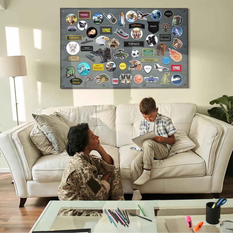 Yzpacc Velcro Patch Velcro Tactical Patch Display Board, Hook &
