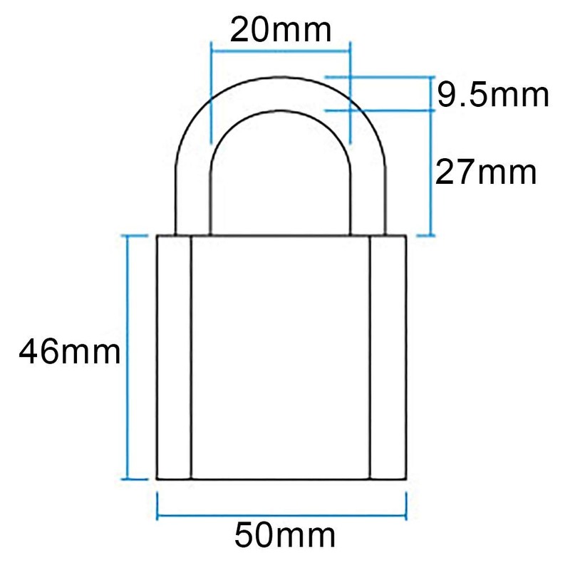 Federal FD850-50mm Body Stainless Steel Marine Padlock - 10 Year