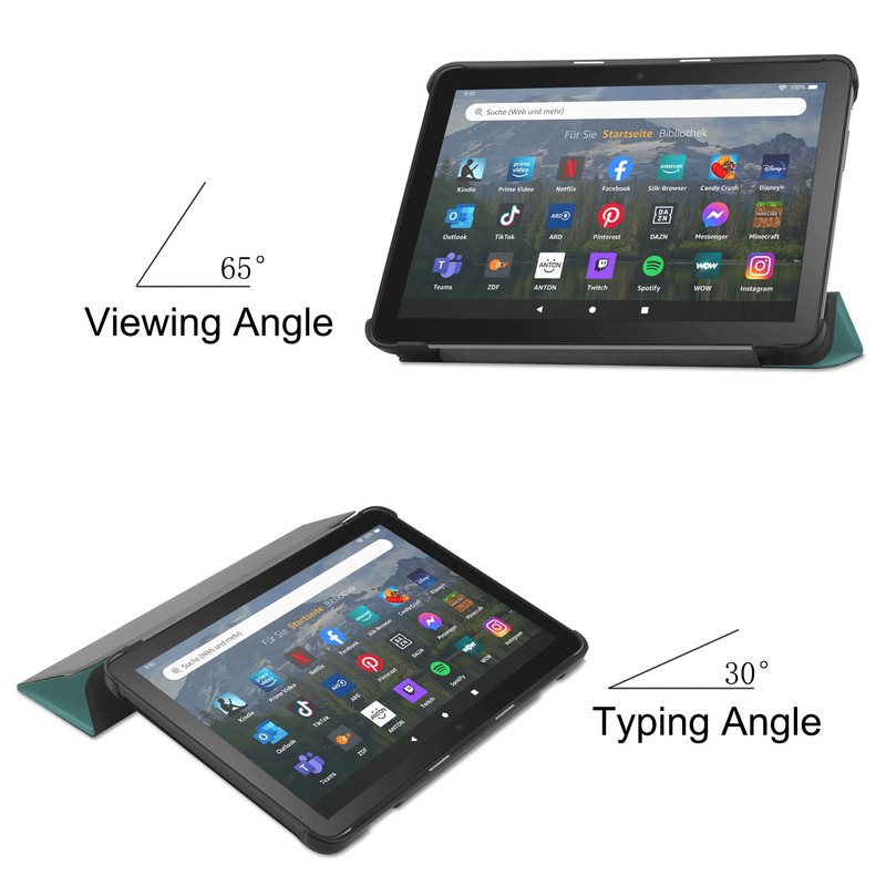 Kicvbnco for Fire HD 8 2024/2022/2020 Tablet Case, Auto Wake&Sleep,