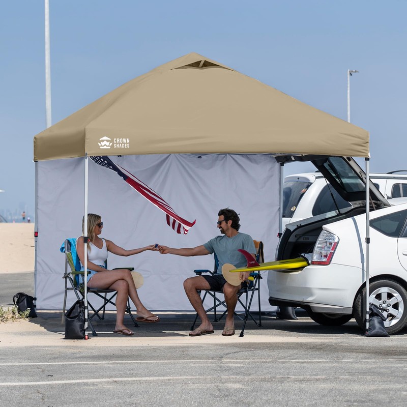 CROWN SHADES SunWall Silver Coated for 10x10 Pop up Canopy