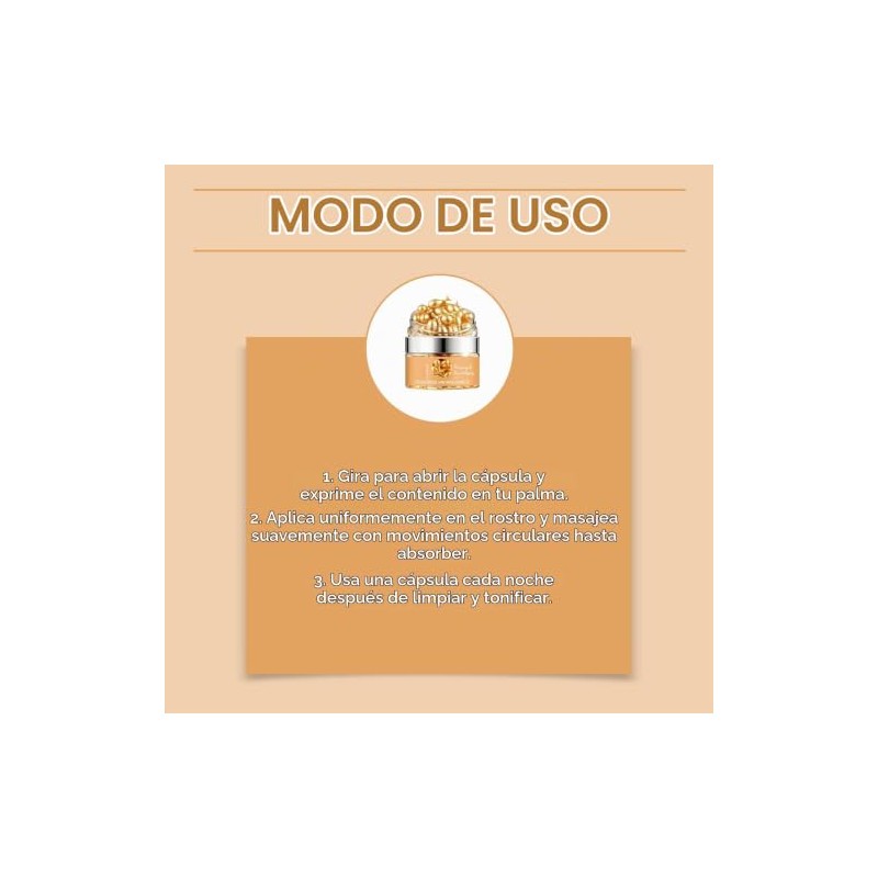Cápsulas de Sérum Facial Rejuvenecedor, 30 Uds